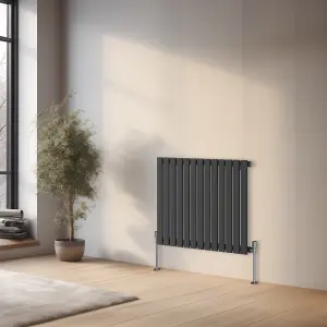 Right Radiators 600x884 mm Horizontal Single Flat Panel Designer Radiator Central Heating Rads Anthracite