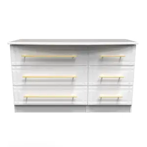 Norfolk 6 Drawer Dresser Unit in White Ash (Ready Assembled)