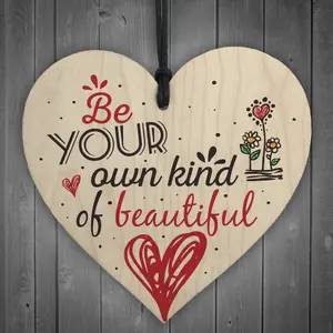 Red Ocean Own Kind of Beautiful Stronger Inspirational Motivational Friendship Gifts Quote Sign Love Plaque