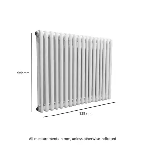 Nes Home 828 X 600 mm White Double Traditional Radiator