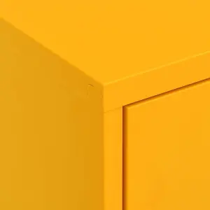 Berkfield Storage Cabinet Mustard Yellow 80x35x101.5 cm Steel