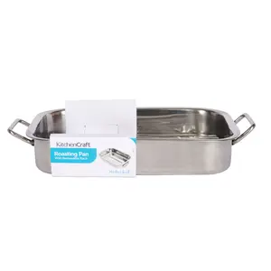 KitchenCraft Stainless Steel 27.5cm x 20cm Roasting Pan