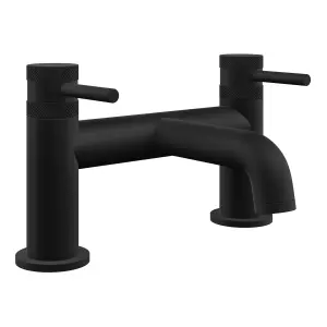 Thermostatic Shower, Basin Tap & Bath Filler Including Basin Waste Solid Brass - Matt Black