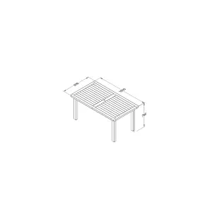 Rosedene Wooden Garden Dining Table