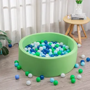 simpa Soft Foam Ball Pit with 200 Balls. Green 90cm x 30cm