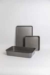 MasterClass Set of Non-Stick Large Roasting and Baking Pans with Baking Tray