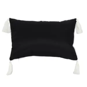 Something Different Rectangular Triple Moon Design Cushion Black/White (One Size)