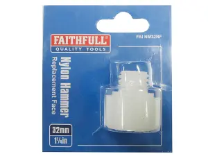 Faithfull AHN8118 Nylon Hammer Replacment Face 38mm FAINM38RF