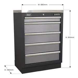 Sealey Modular 5 Drawer Cabinet 680mm APMS59