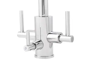 Clearwater Stella Tri Spa Kitchen Filter Tap Filtered Water & Cold & Hot Brushed Nickel PVD - ST2BN