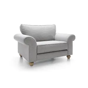 Ingrid Collection Cuddle Chair in Light Grey