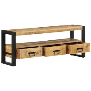 Berkfield TV Cabinet 120x30x45 cm Solid Wood Mango