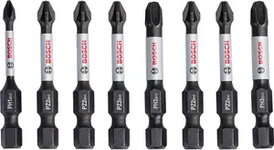 Bosch Professional Impact Power Bit Insert Pack 50mm, PH1, PH2, PH2, PH2, PH3, PZ2, PZ2, PZ3 Pick & Clic