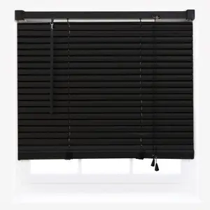 PVC Room Darkening Venetian Blind Black / 213 cm L x 180 cm W