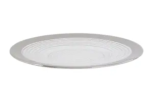 Maison by Premier Ida 21cm Embossed Side Plate With Silver Rim