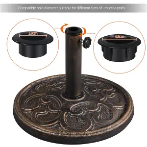 Yaheetech Bronze 10kg Outdoor Umbrella Base