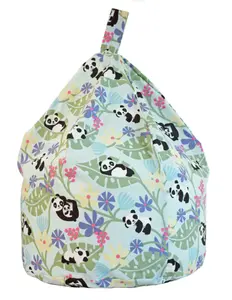 Cotton Light Blue Panda Bean Bag Child Size