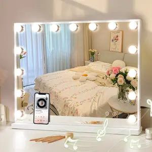 Rectangle Bluetooth LED Metal Mirror White