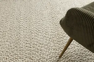 Wool carpet TAHAR 99005B cream / grey - HAND-WOVEN loop, uniform 120x180 cm