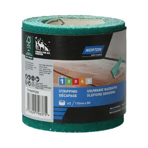 Norton 40 grit Green Sanding roll (L)5m (W)115mm