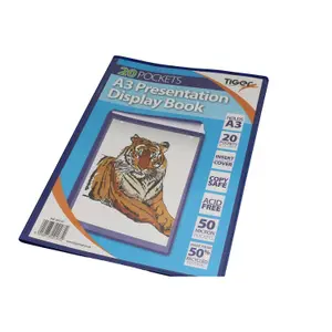 Tiger Recycled A3 Document Wallet Blue (One Size)