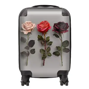 3 Red And Pink Roses Suitcase - Small