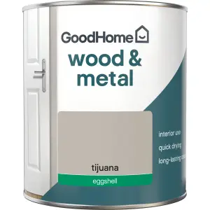 GoodHome Tijuana Eggshell Metal & wood paint, 750ml