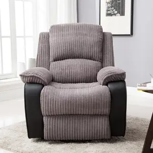 Postana Dual Motor Electric Rise Recliner Jumbo Cord Fabric Armchair Electric Lift Riser Chair (Grey)