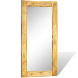 Berkfield Wall Mirror with Solid Wood Frame 120 x 60 cm