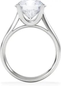 Grace 5.00Ct Lab Diamond Round Cut Engagement Ring In Platinum G/Vs1