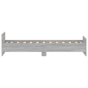 Berkfield Bed Frame Grey Sonoma 75x190 cm Small Single Engineered Wood