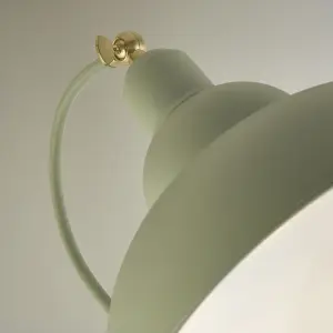 Lighting Collection Dortmund Sage Green Arch Floor Lamp