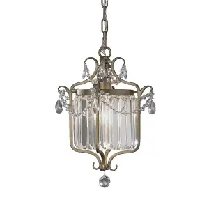 Luminosa Gianna 1 Light Ceiling Pendant Silver, E27