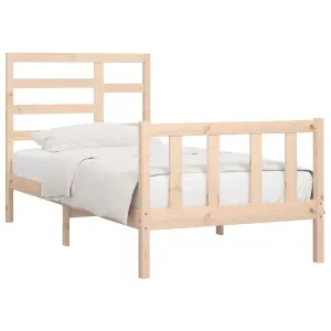 Berkfield Bed Frame Solid Wood Pine 90x200 cm