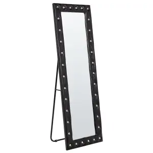 Standing Mirror ANSOUIS Faux Leather Black