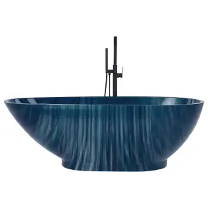 Bath 1700 x 800 mm Marble Effect Navy Blue RIOJA