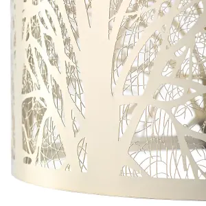 Unique and Beautiful Brushed Gold Metal Forest Design Ceiling Pendant Shade