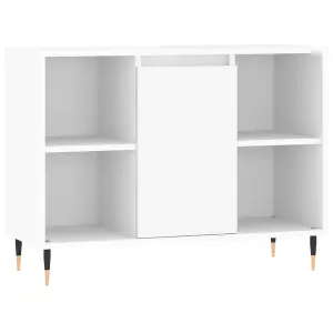 Berkfield Bathroom Cabinet High Gloss White 80x33x60 cm Engineered Wood