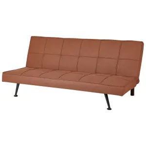 Beliani Retro Sofa Bed HASLE Light Red