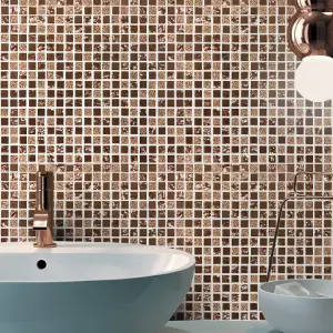 Glamour Bronze Mosaic Tile Sheet