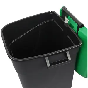 120 Litre Wheelie Bin with Foot Pedal - Green Lid