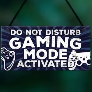 Red Ocean Novelty Gaming Do Not Disturb Bedroom Door Sign Birthday Christmas Gamer Gift For Brother Son Dad Him