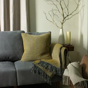 furn. Rowan Waffle Knit Feather Filled Cushion