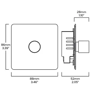 MAXWELL 1G Smooth Dimmer Switch - Brass