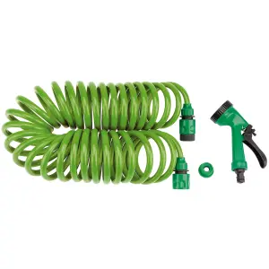 Draper Recoil Hose with Spray Gun and Tap Connector, 10m 83984