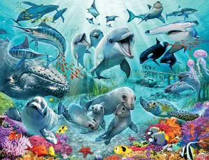 Walltastic Under the Sea Multicolour Smooth Wallpaper Mural 8ft high x 10ft wide