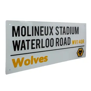 Wolverhampton Wanderers FC Street Sign Plaque White/Black/Gold (One Size)