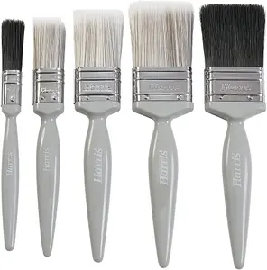 Harris Essentials Walls and Ceilings  Emulsion & Gloss Paint Brush Pack of 5