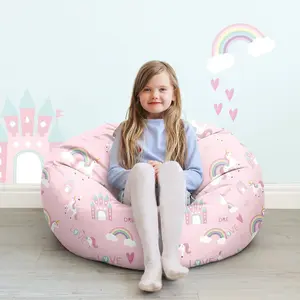 rucomfy Printed Indoor Unicorn Castle Medium Children's Beanbag