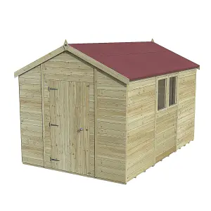 Forest Garden Timberdale 12x8 ft Apex Wooden Shed with floor (Base included)